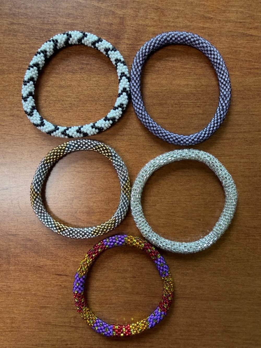 Aid Through Trade & Lily and Laura Beaded Roll-on Bracelets lot of 10 - Picture 2 of 5